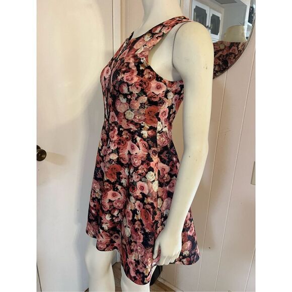 Forever 21 Contemporary Women’s Small Floral Sleeveless Front Zipper Midi Dress - Picture 3 of 6